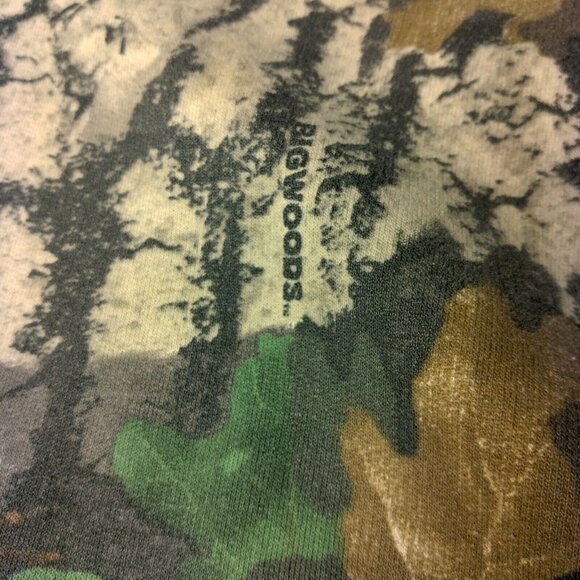 Jerzees Outdoors Tree Camo Sweatshirt XL Camouflage Trebark Bigwoods Vtg Hunt - Picture 13 of 14